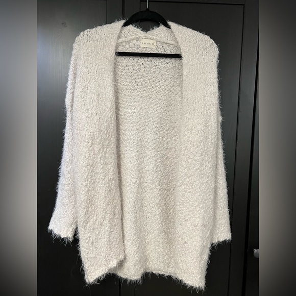 Dreamers Cream Open Cardigan Sweater - Picture 1 of 11